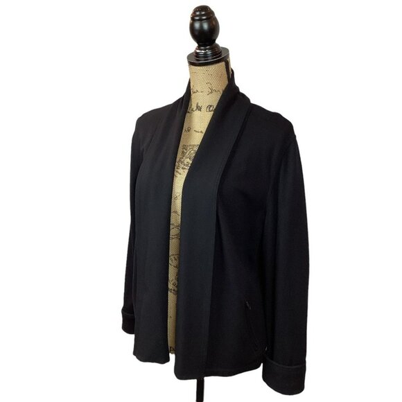 Eileen Fisher Womens Black Viscose & Nylon Blazer Medium - Picture 4 of 9